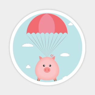 Baby Pig in a Parachute Magnet